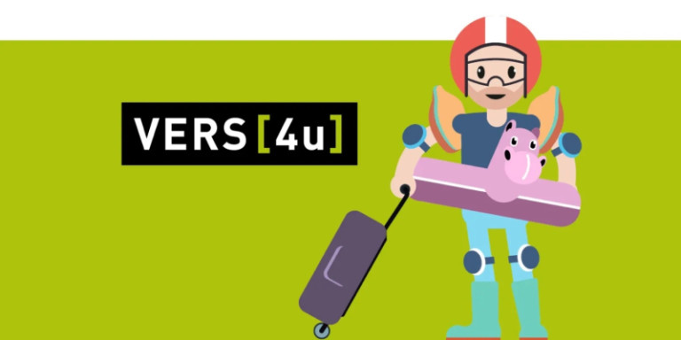 webung von vers4u mit m&auml;nnchen